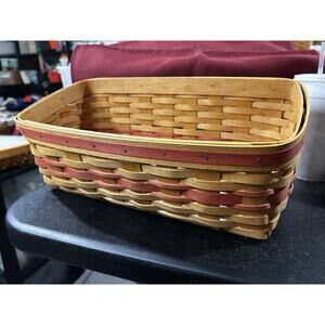 Longaberger 1996 Mothers Day Vanity Basket‎ For Makeup Organization Pink Accents